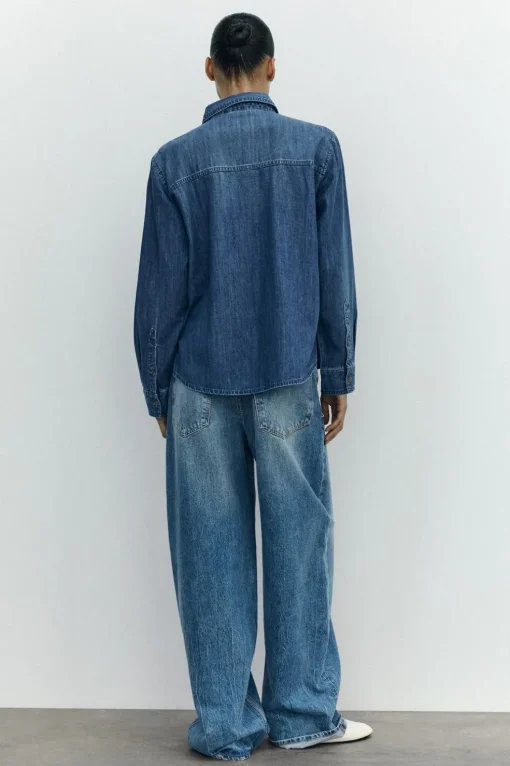 JEANS TRF RELAXED OVERSIZE TIRO MEDIO