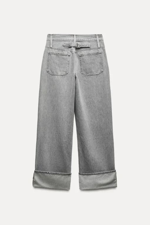 JEANS TRF WIDE LEG TIRO ALTO TRABILLA
