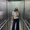 JEANS Z1975 WIDE LEG CROPPED TIRO ALTO NERVIO FRONTAL