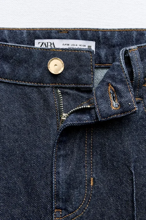 JEANS Z1975 WIDE LEG CROPPED TIRO ALTO NERVIO FRONTAL