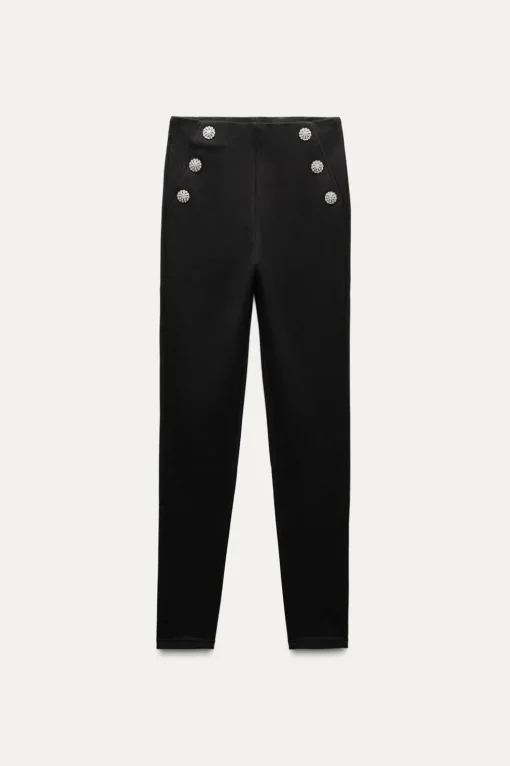 LEGGINGS BOTONES JOYA TIRO MEDIO