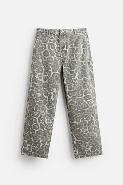 PANTALÓN CARPINTERO ESTAMPADO ANIMAL