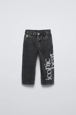 PANTALÓN DENIM TEXTO