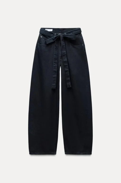 PANTALÓN DENIM TRF CINTURÓN
