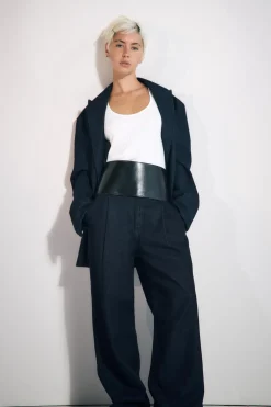 PANTALÓN DENIM TRF PINZAS