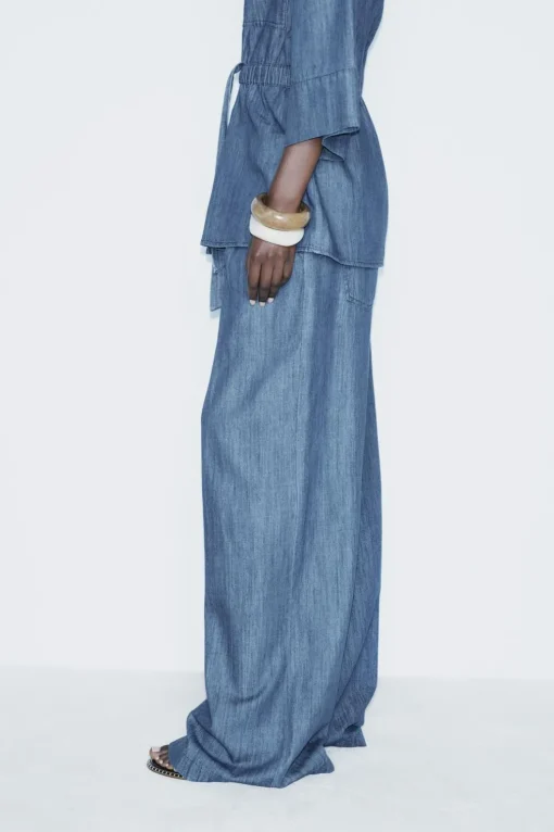 PANTALÓN DENIM Z1975 FLUIDO WIDE LEG