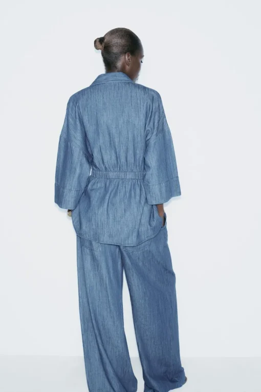 PANTALÓN DENIM Z1975 FLUIDO WIDE LEG