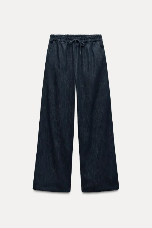 PANTALÓN EFECTO DENIM BANDA LATERAL