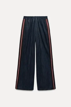 PANTALÓN EFECTO DENIM BANDA LATERAL