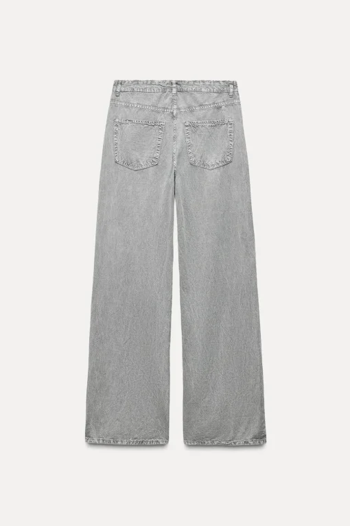 PANTALÓN FLUIDO ANCHO EFECTO DENIM