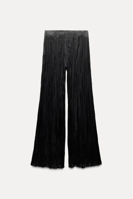 PANTALÓN SATINADO EFECTO ARRUGADO
