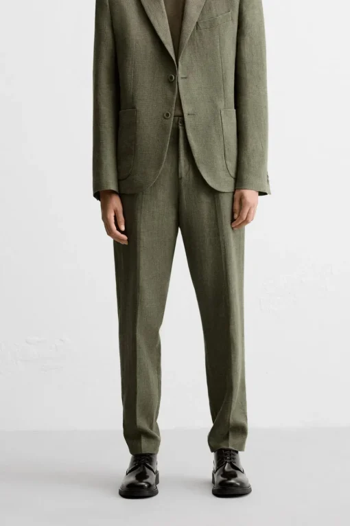 PANTALÓN TRAJE ALGODÓN - LINO