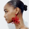 PENDIENTES FLOR ABALORIOS