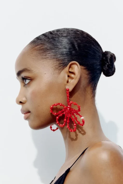 PENDIENTES FLOR ABALORIOS