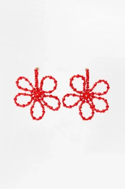 PENDIENTES FLOR ABALORIOS