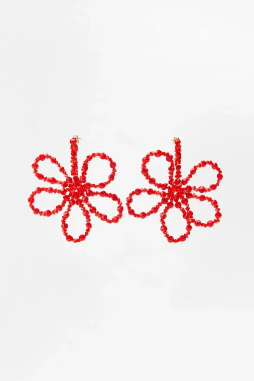 PENDIENTES FLOR ABALORIOS
