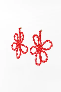 PENDIENTES FLOR ABALORIOS