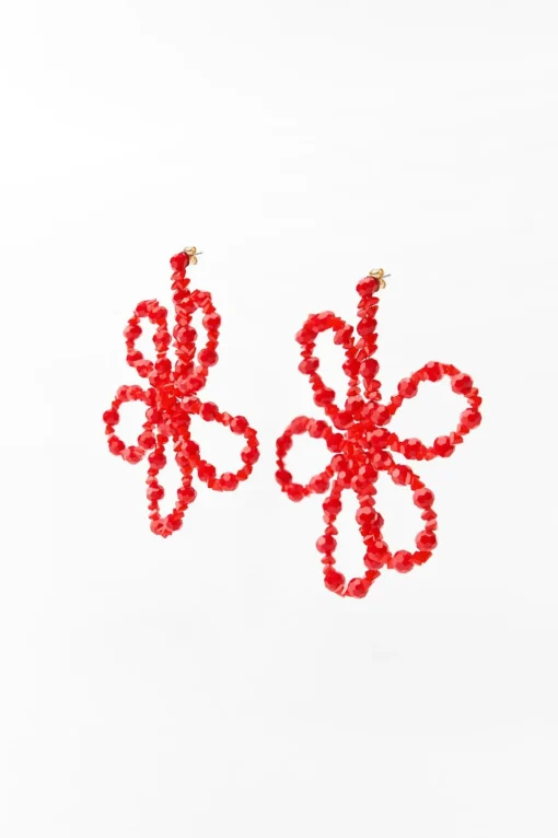 PENDIENTES FLOR ABALORIOS