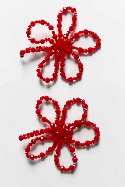 PENDIENTES FLOR ABALORIOS