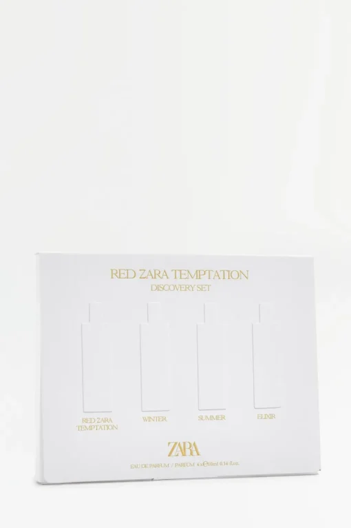 RED ZARA TEMPTATION DISCOVERY SET 4 X10ML (1.3 FL. OZ).