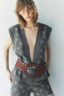 SHORTS BORDADOS CON LINO ZW COLLECTION