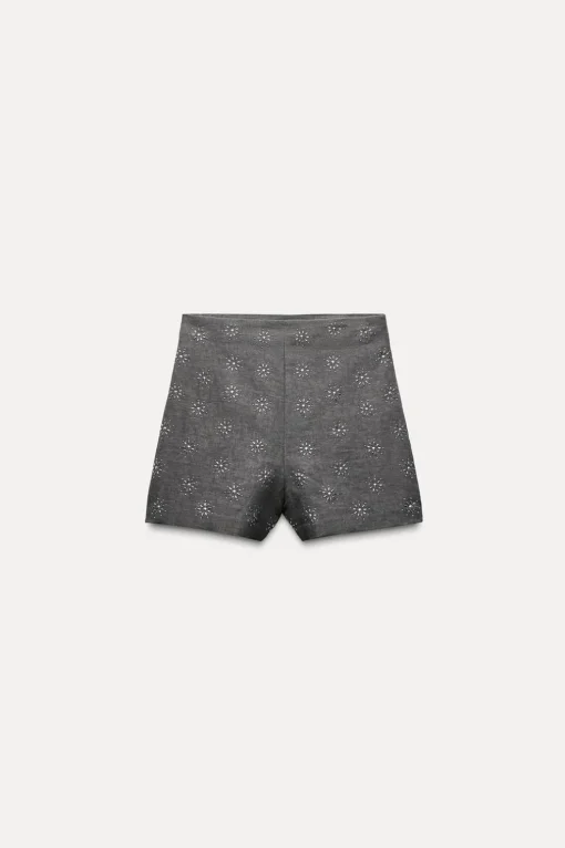 SHORTS BORDADOS CON LINO ZW COLLECTION