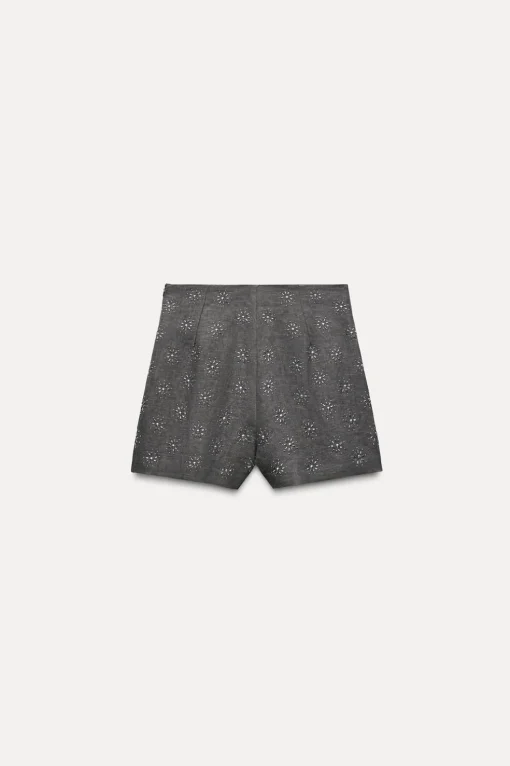 SHORTS BORDADOS CON LINO ZW COLLECTION