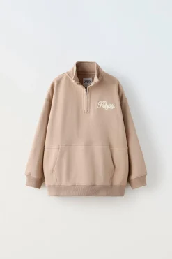 SUDADERA CREMALLERA BORDADO