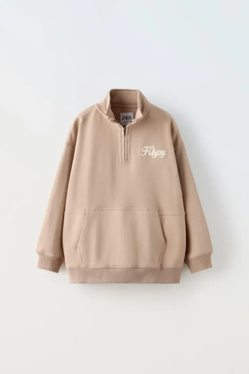 SUDADERA CREMALLERA BORDADO