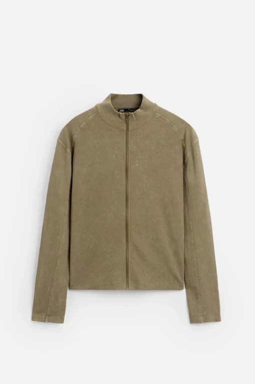 SUDADERA CREMALLERA LAVADA