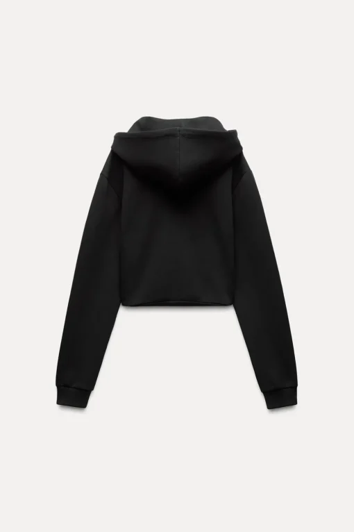 SUDADERA CROP INTERLOCK