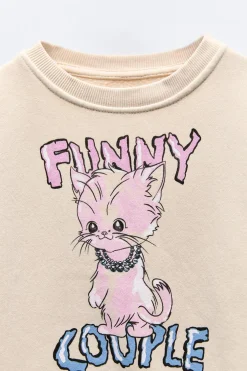 SUDADERA GATO CROP FIT