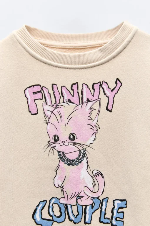 SUDADERA GATO CROP FIT