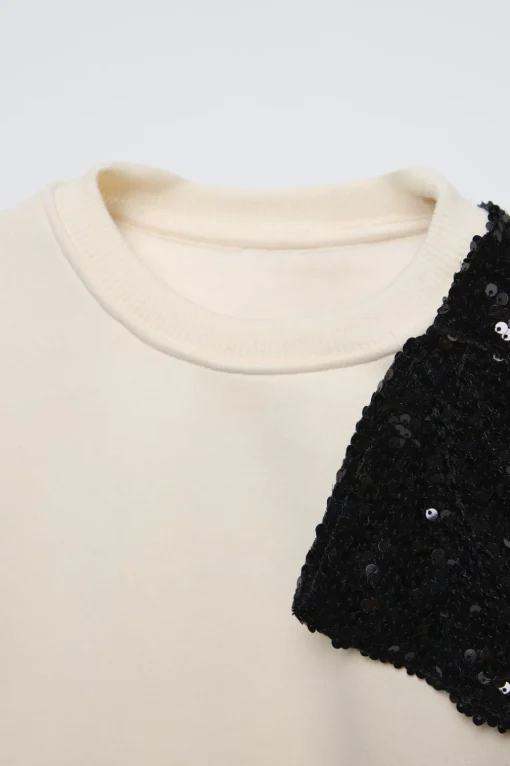SUDADERA LAZO LENTEJUELAS