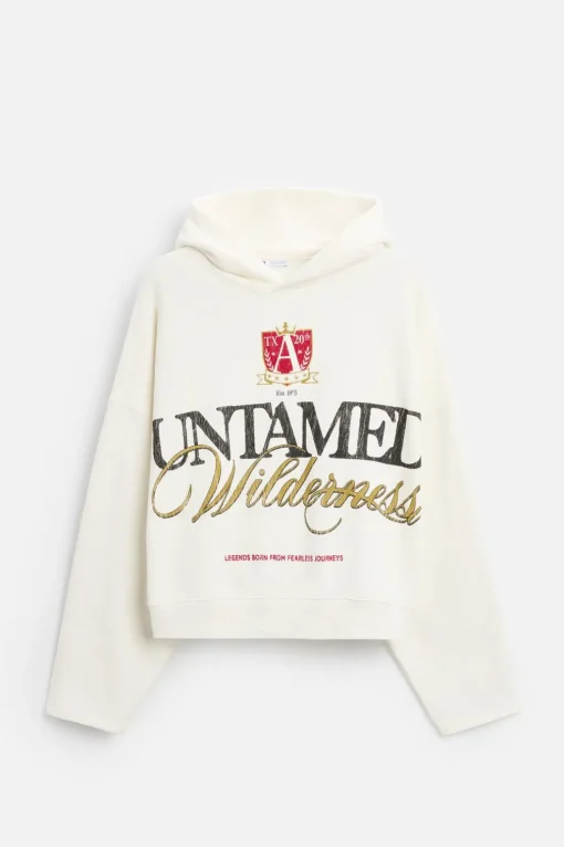 SUDADERA TEXTO ESTAMPADO