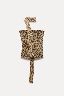 TOP BANDEAU TUL ESTAMPADO