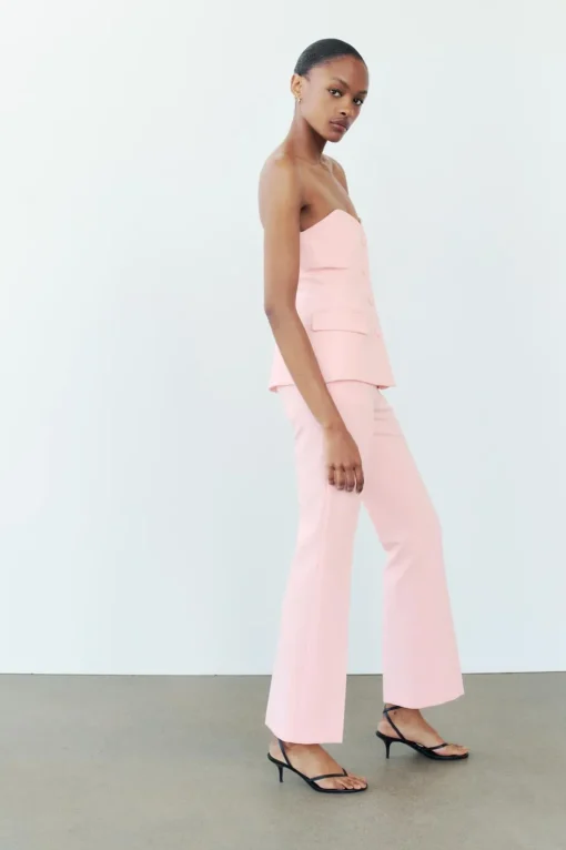 TOP BUSTIER BOTÓN FORRADO
