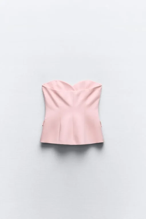 TOP BUSTIER BOTÓN FORRADO