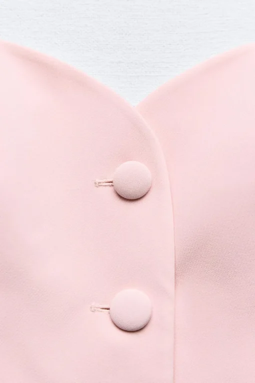 TOP BUSTIER BOTÓN FORRADO