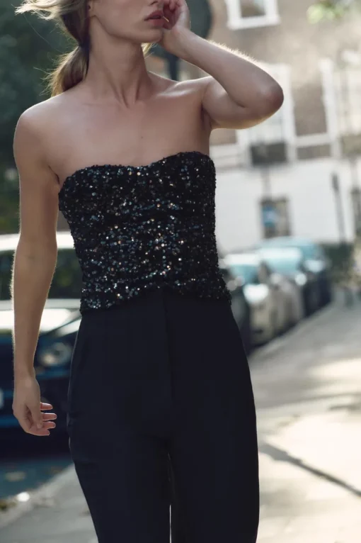 TOP BUSTIER LENTEJUELAS