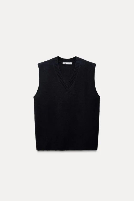 TOP CHALECO PUNTO LISO