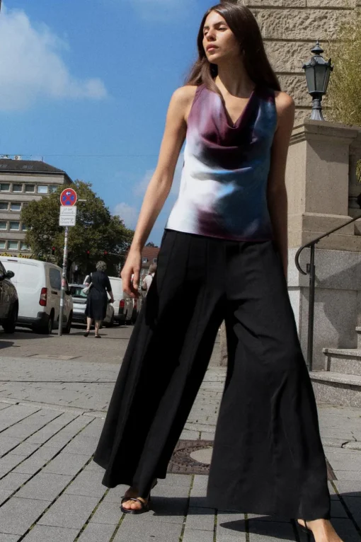 TOP SATINADO DRAPEADO TIE DYE