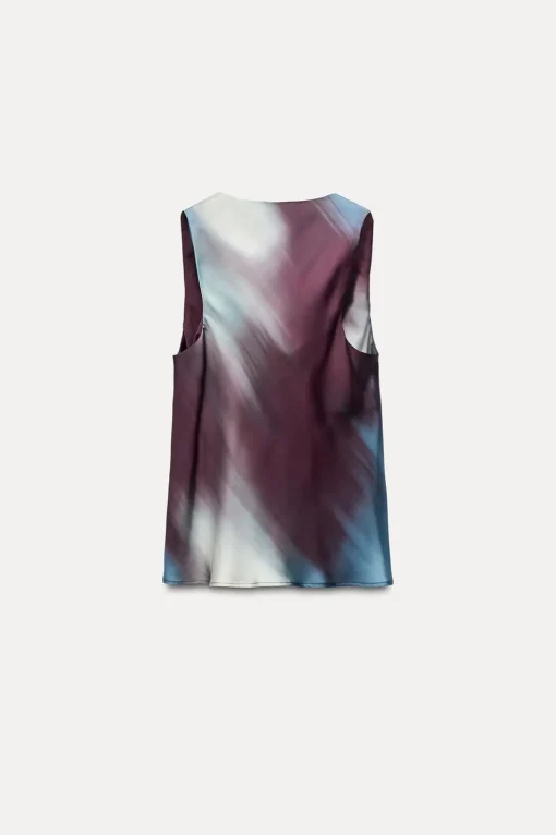 TOP SATINADO DRAPEADO TIE DYE