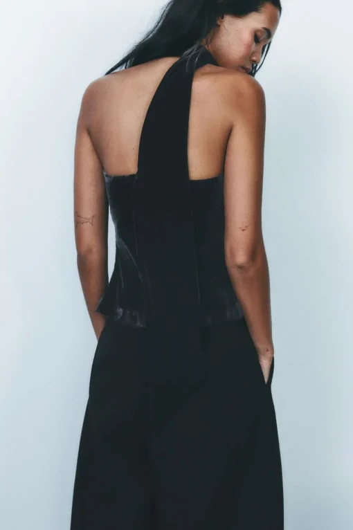 TOP TERCIOPELO FOULARD
