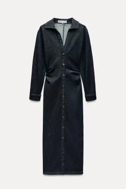 VESTIDO CAMISERO EFECTO DENIM