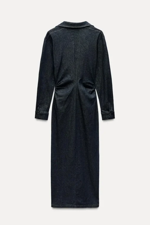 VESTIDO CAMISERO EFECTO DENIM