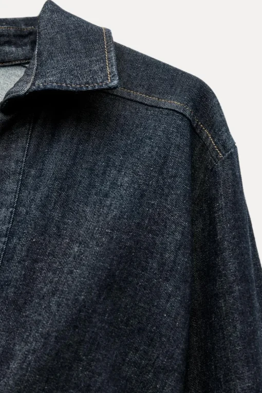 VESTIDO CAMISERO EFECTO DENIM