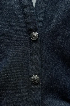 VESTIDO CAMISERO EFECTO DENIM