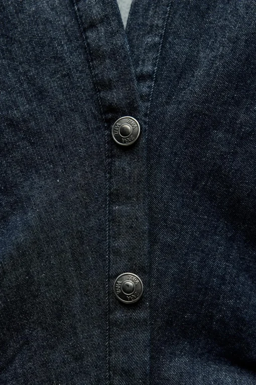 VESTIDO CAMISERO EFECTO DENIM