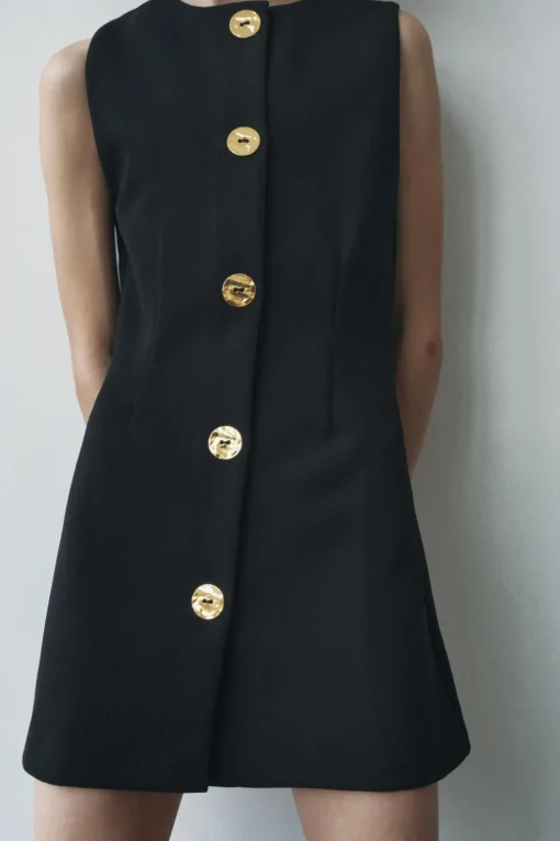 VESTIDO CORTO BOTONES